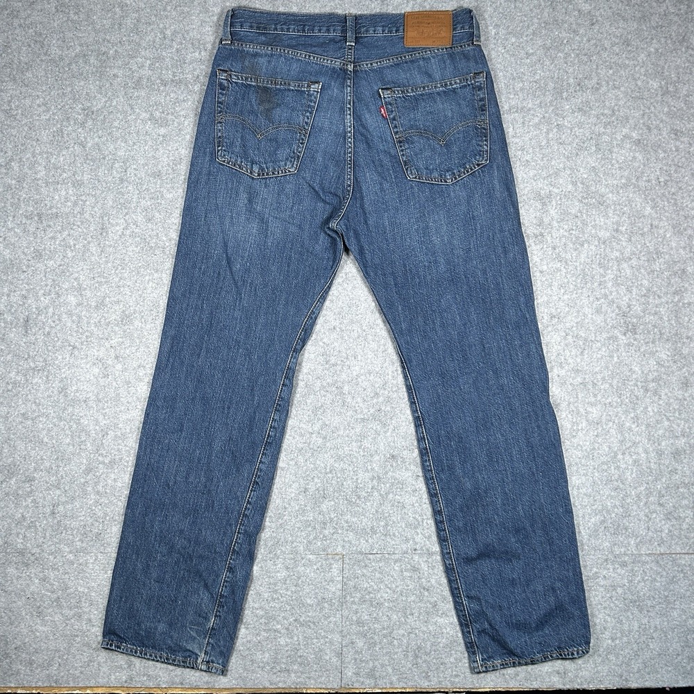 Levi's 555 Denim Jeans Men's Size 32x30 Dark Washed Premium Straight Leg